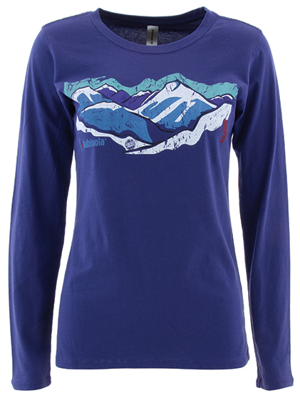 Womens Peaks organic cotton long sleeve t-shirt